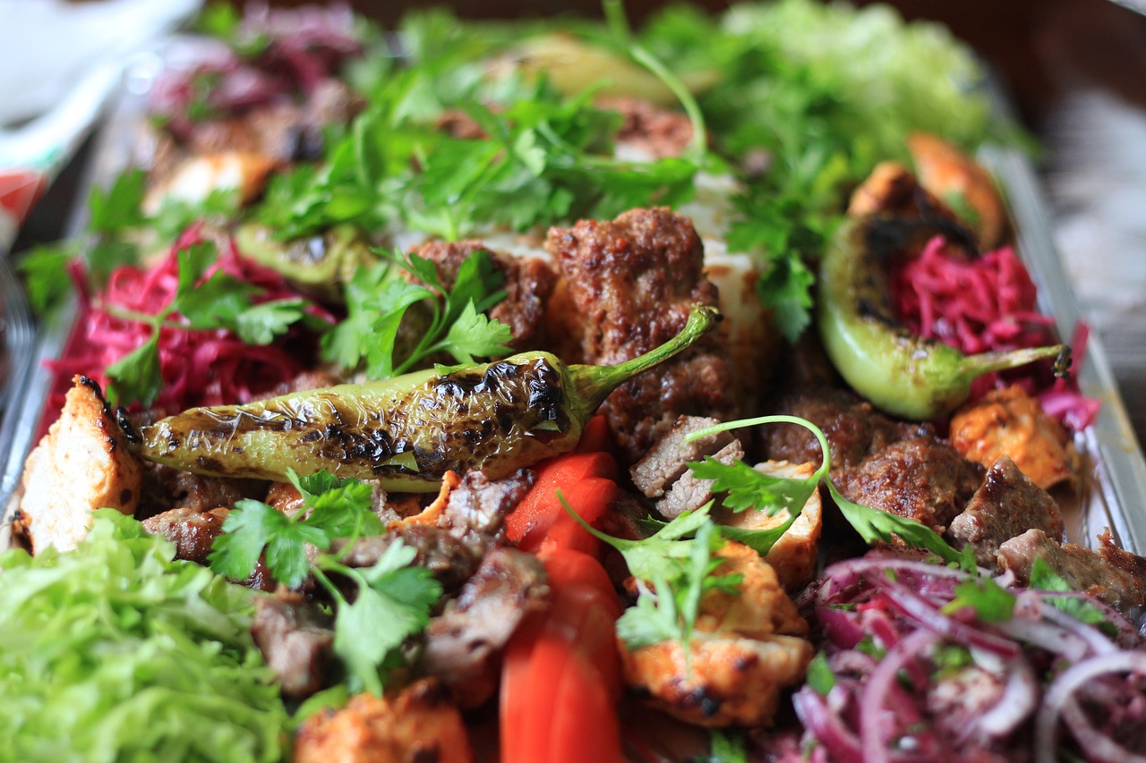 Grilled lamb kebab serving ideas